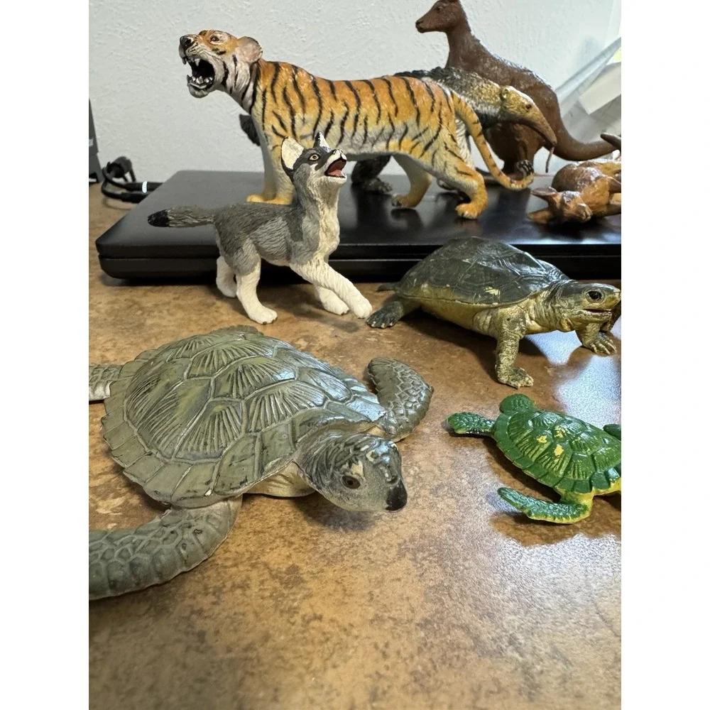 Wild Animals Solid Rubber Lot Of 12